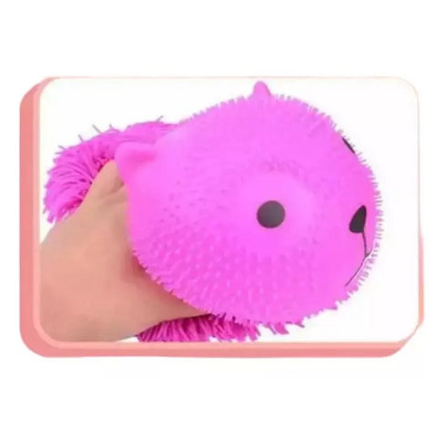 LED Light Bushy Hair Cat Squishy